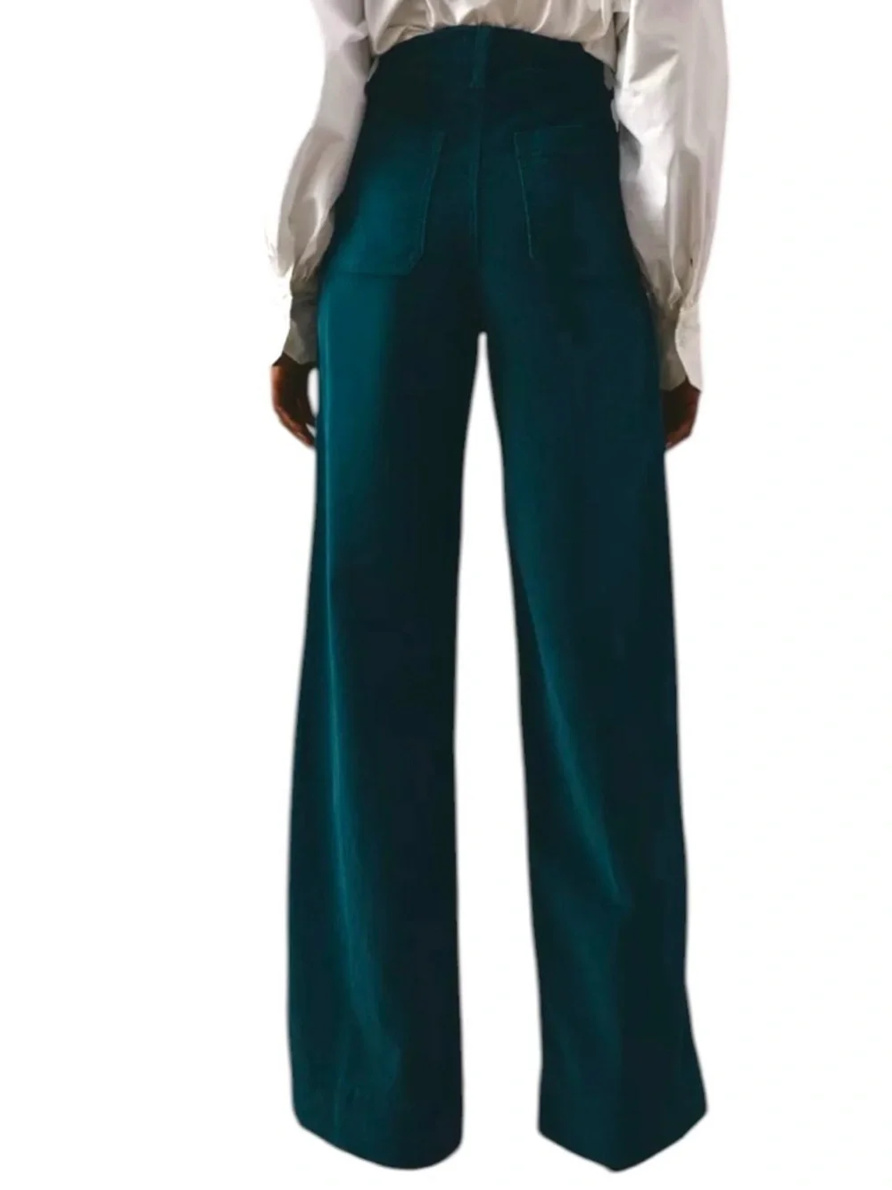 Favorite Daughter Mischa Wide Leg Pants 24 Green Velvet High Rise Trouser